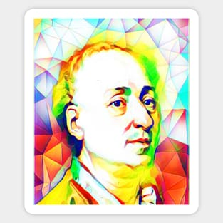 Denis Diderot Colourful Portrait | Denis Diderot Artwork 11 Sticker